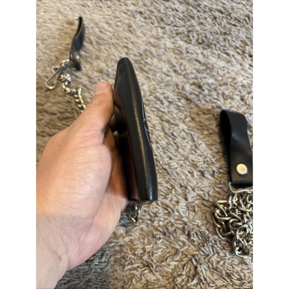 Vintage Harley Davidson Leather Chain Wallet Made In The USA - Picture 9 of 13